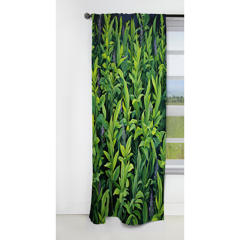 Kiana - Rideau à fines herbes - Rideau occultant à motif floral - 1 panneau, L 52 po x L 84 po