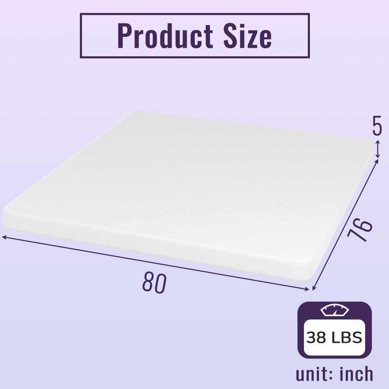 Matelas en mousse à mémoire de forme moyenne Manhattan, Très grand lit, 5"