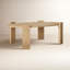 Table basse 4 pieds en bois massif Eben