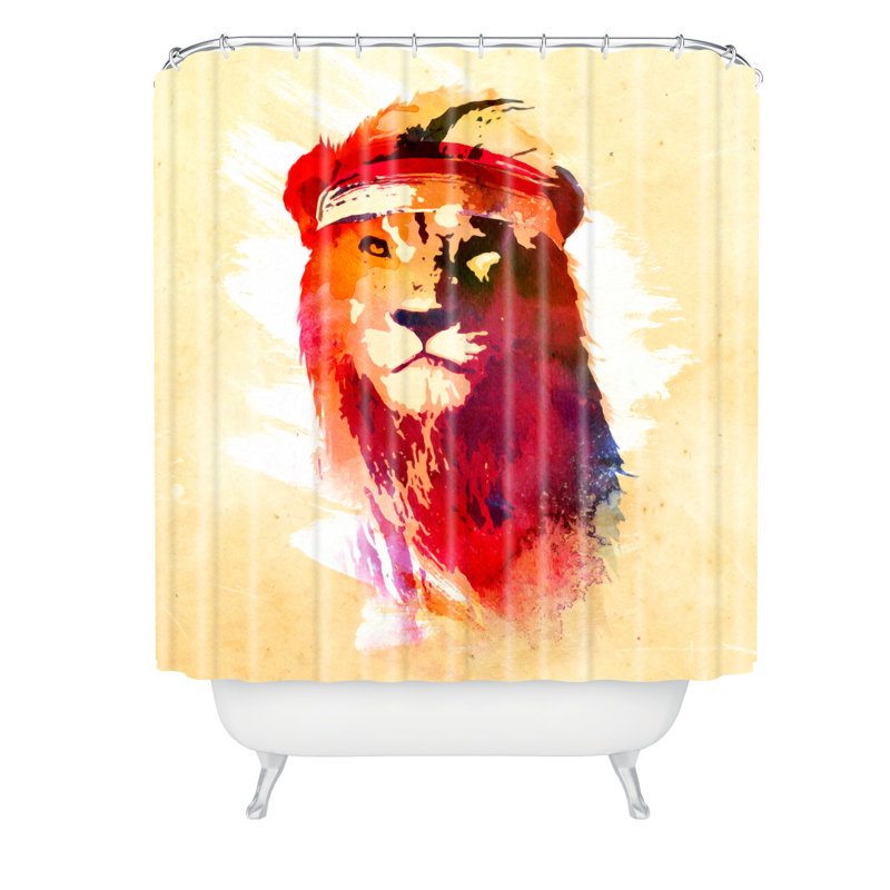 Rideau de douche simple gym lion robert farkas