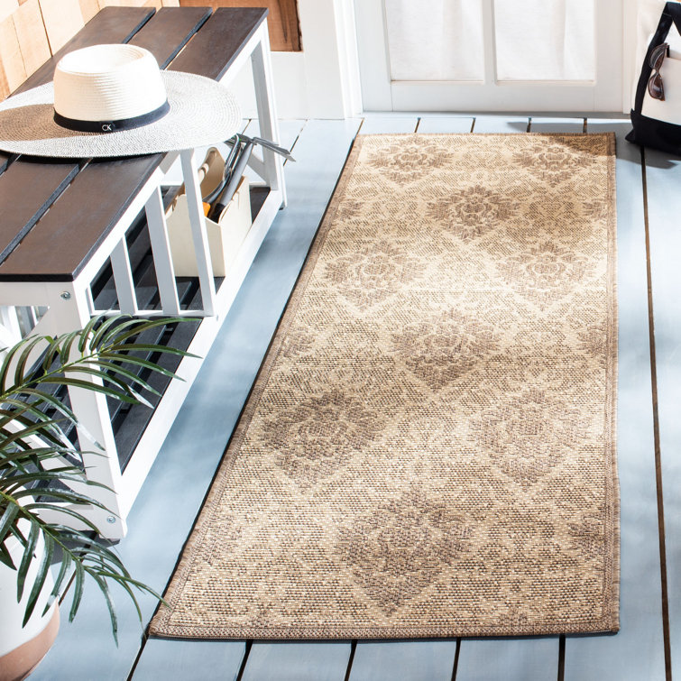 Arneshia Damask Natural/Brown Indoor / Outdoor Area Rug