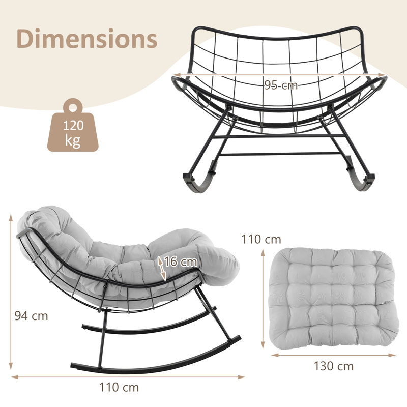 Outdoor Chair, Light Grey