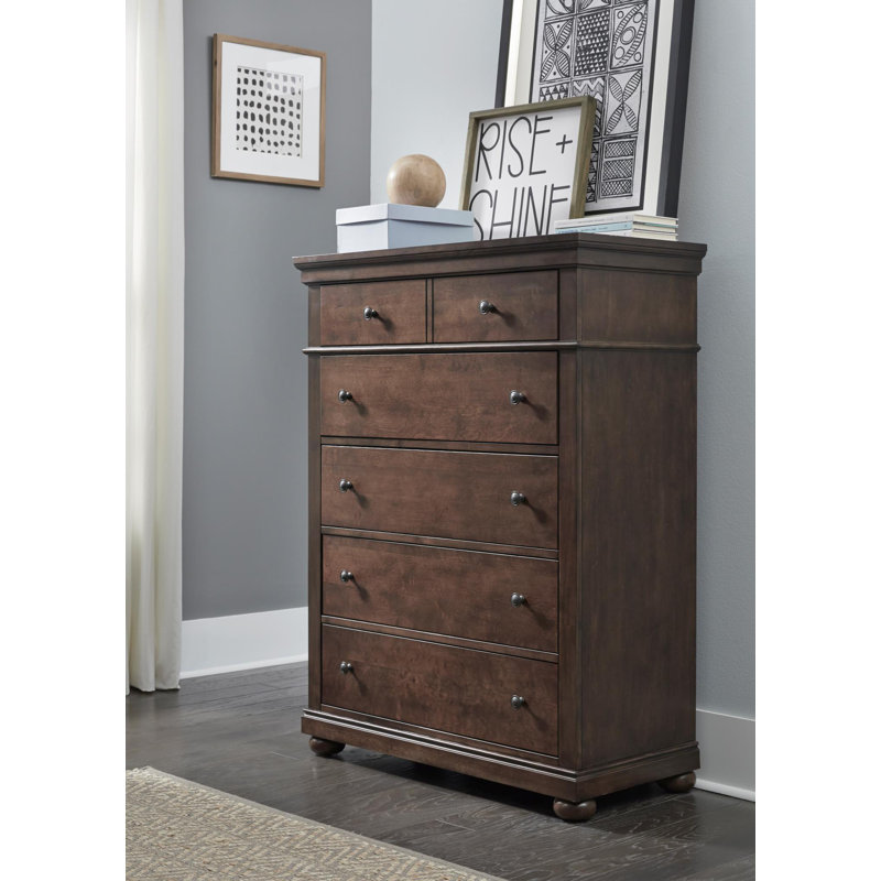 Jayden Drawer Chest (5 Drawers), Brown