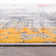 Raglen Abstract Performance Blue/Gray/Yellow Multi Rug