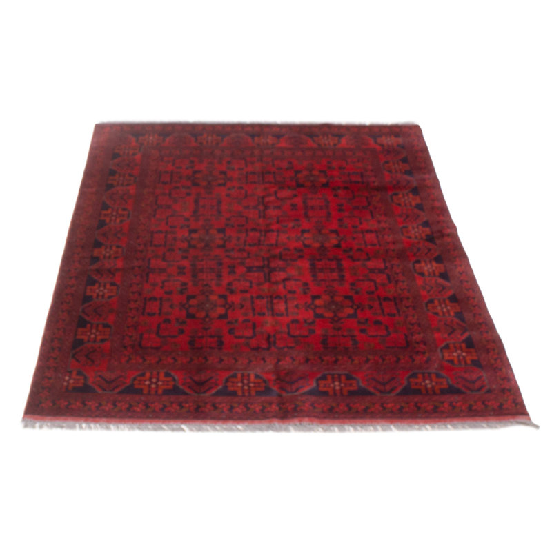 Tapis unique en laine noué à la main 5 pi x 6 pi 4 po nouvel âge Daisylynn
