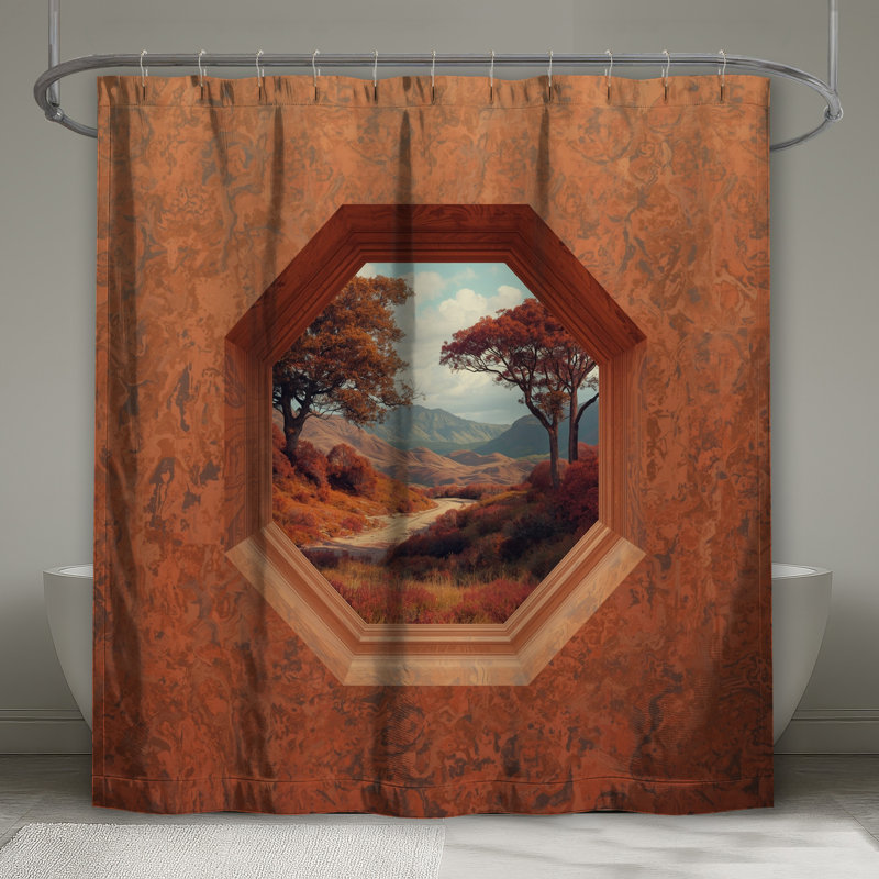 Rideaux de douche octogonaux très longs, 70in W x 72in H