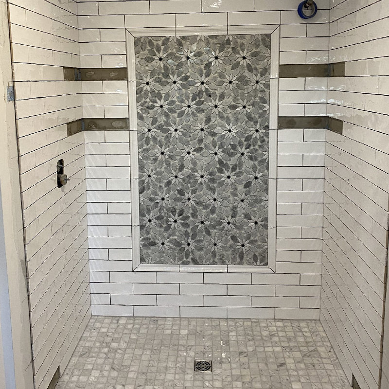 12 in. x 13 in. Novelty Polished Marble Tile