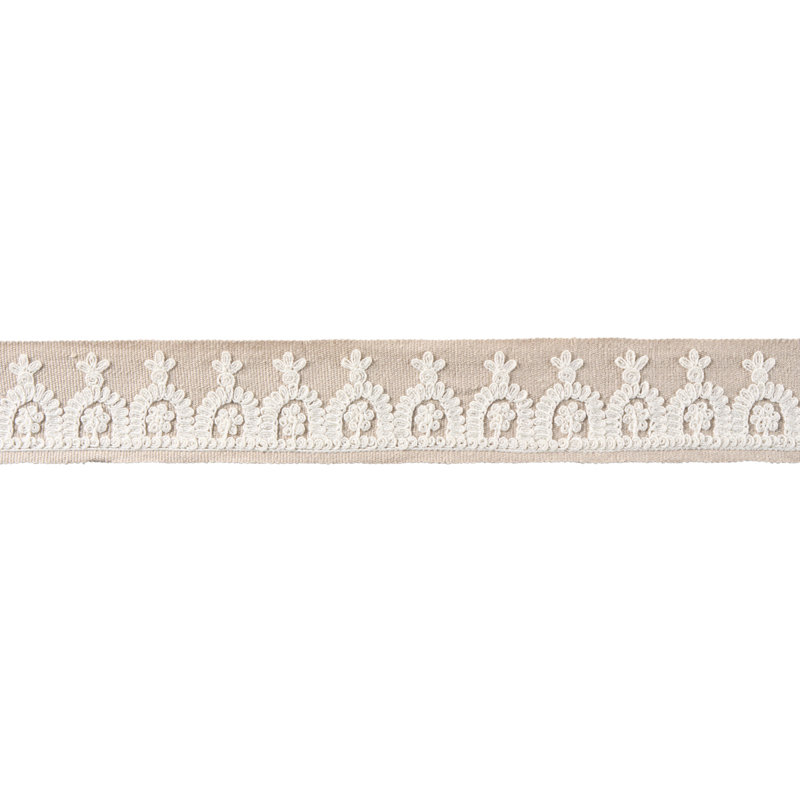 Noelia Embroidered Tape, Natural