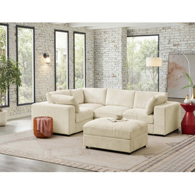 Canapé modulaire en velours côtelé Blewle