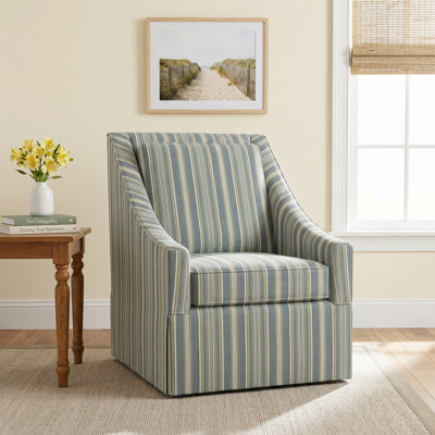 Fauteuil pivotant recouvert de housse Teagan