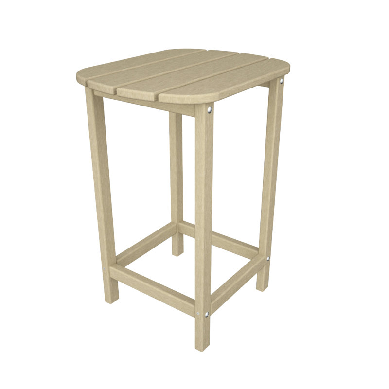 POLYWOOD South Beach 26" Counter Side Table, Sand
