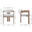 Chaises de salle à manger tonneau en bois rembourrées (ensemble de 2)-1935205562