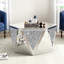 Amla  Hexagonal Glass Coffee Table Drum 