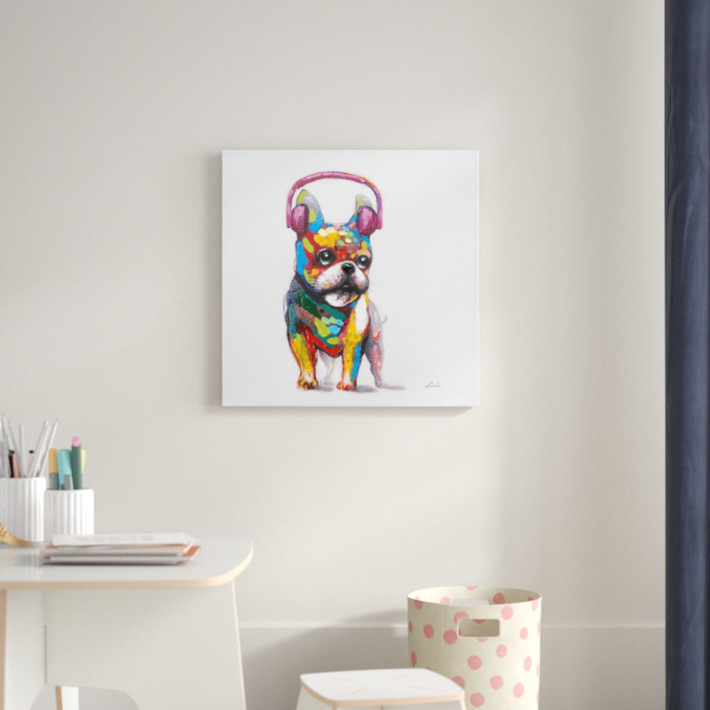 « dog battes ii », art sur toile