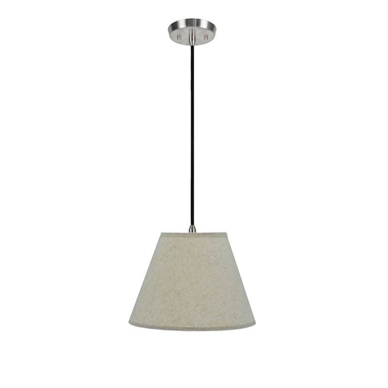 Luminaire suspendu 1 lumière à cône simple Jolie, Blond, H 9 po x l 12 po x P 6 po