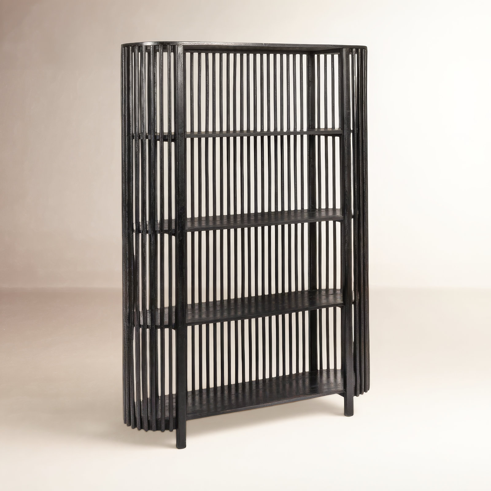 Milo 48" Mango Bookcase, Black