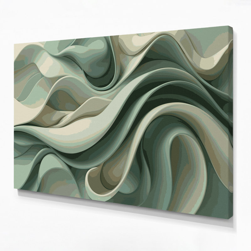 Art mural sur toile Biomorphic Abstraction 13, H 12 po x l 18 po