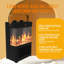 Chaufferette portative électrique pour foyer 1500W avec flamme à DEL 3D, double, pour intérieur, bureau, décoration de Noël portable, maison