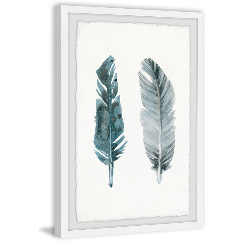 «Metallic Feathers», reproduction encadrée, H 45 po x l 30 po x P 1,5 po