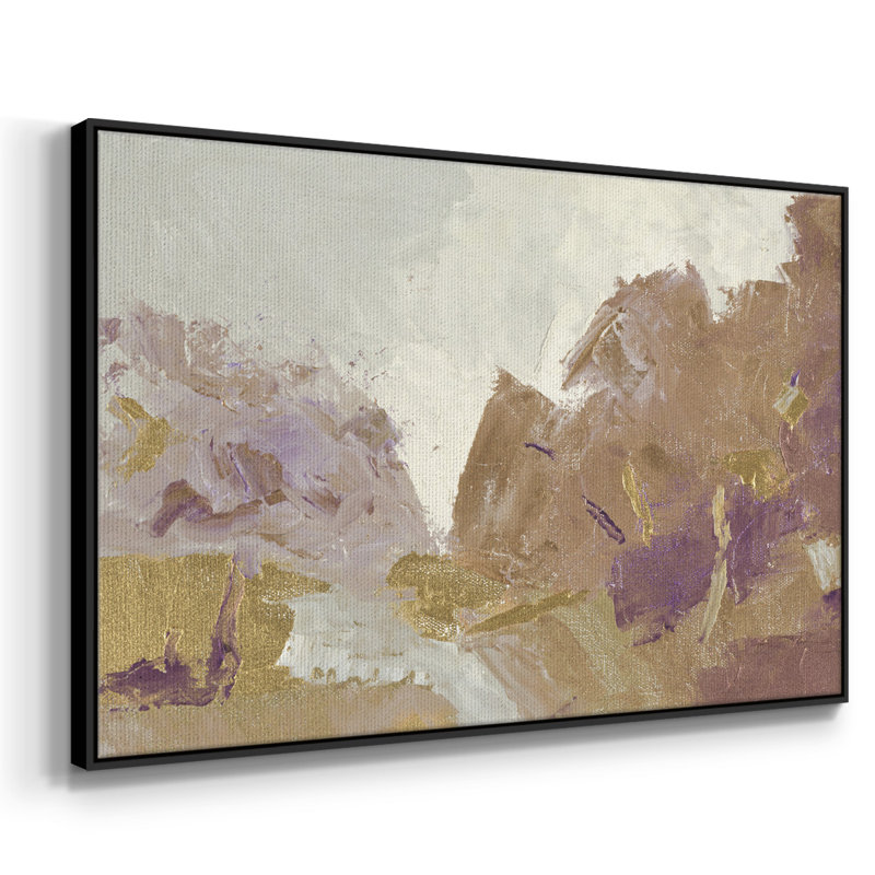 " Fall Clearing Variation 2 ", 25" H x 37" W x 2" D, Black Floater Framed Canvas