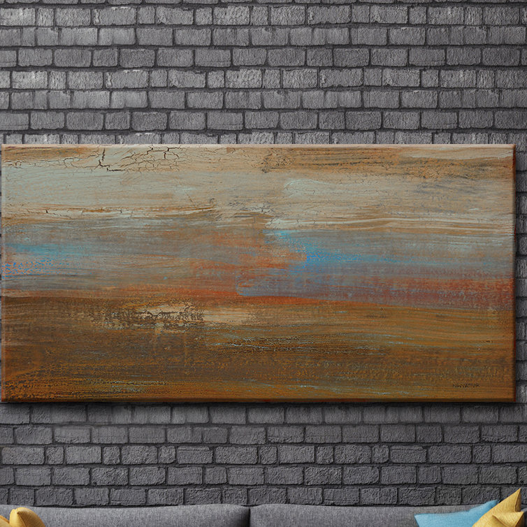 Canyon Ranch Sunset Painting Print on Wrapped Canvas 17 Stories 