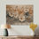 Soft Creamy Morning Glory Flowers Field IV - Morning Glory Wood Wall Decor - On Natural Pine Wood