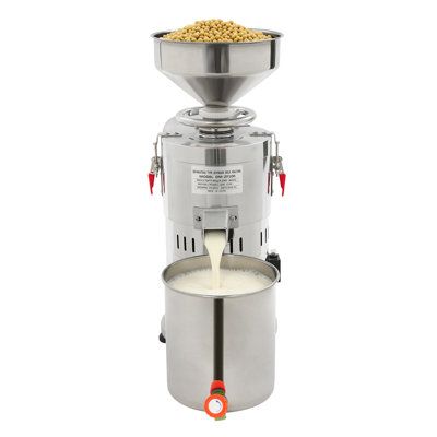 Moulin à soja électrique commercial de 1,1 kW, machine à lait de soja à haut rendement avec entonnoir, 88 lb / H, argent