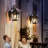 14" Outdoor Wall Lanterns 2-Pack, Black Waterproof Wall Sconce with Clear Glass Panels, Vintage Exterior Light Fixture for Porch, Patio, Garden, and Doorway (Bulb Not Included)