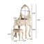 Ensemble de coiffeuse 23,62 "European Classical Beige