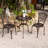Ambroziu 2 - Person Metal Patio Dining Set with Round Table