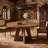 47 Inch Wood Dining Table Round Dining Table (Just 1Pcs Dining Table)-1290617956