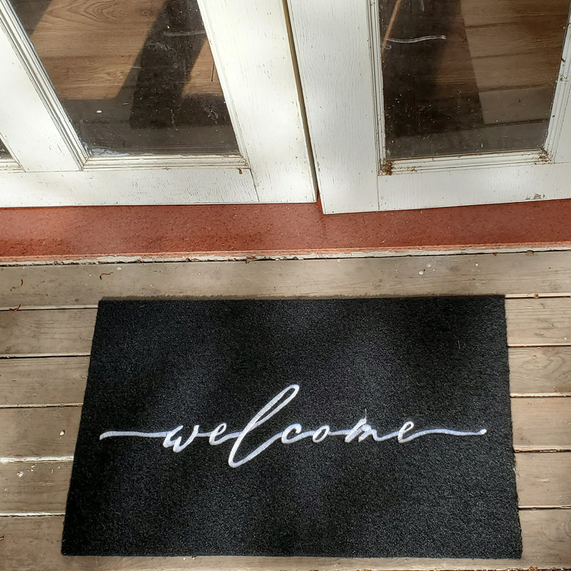 Paillasson Welcome Mat, L 18 po x L 28 po, Noir