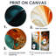 «Orange and Emerald Marble Lava I», peinture abstraite sur toile-629512818-629512810-629512808