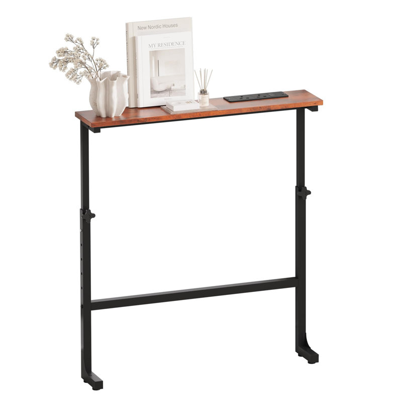 Narrow Console Table, Brown, 83cm H x 75cm W x 15cm D