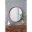 Miroir mural rond en bois D39,4 "x3"