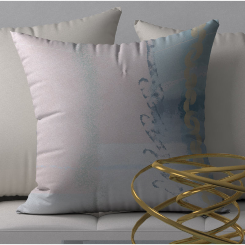 Housse de coussin décorative carrée et insert, 18" x 18"