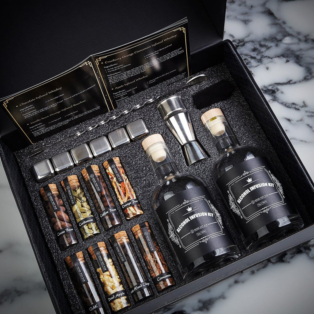 Speakeasy DIY Cocktail Infusion Kit, 15pc Mixology Set for Vodka, Gin, & Whiskey Lovers Latrevious Latitude Run®