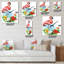 Arrangement mural avec fleurs tropicales et horloge murale flamant rose-727561093