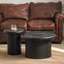 Ensemble de tables basses rondes modernes - Combinaison de deux tables avec un design unique