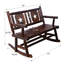 Banc à bascule en bois carbonisé pour patio et jardin