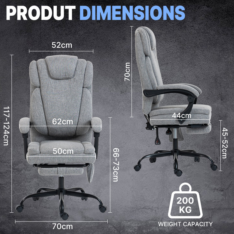 Polyester Blend Executive Chair, Gray