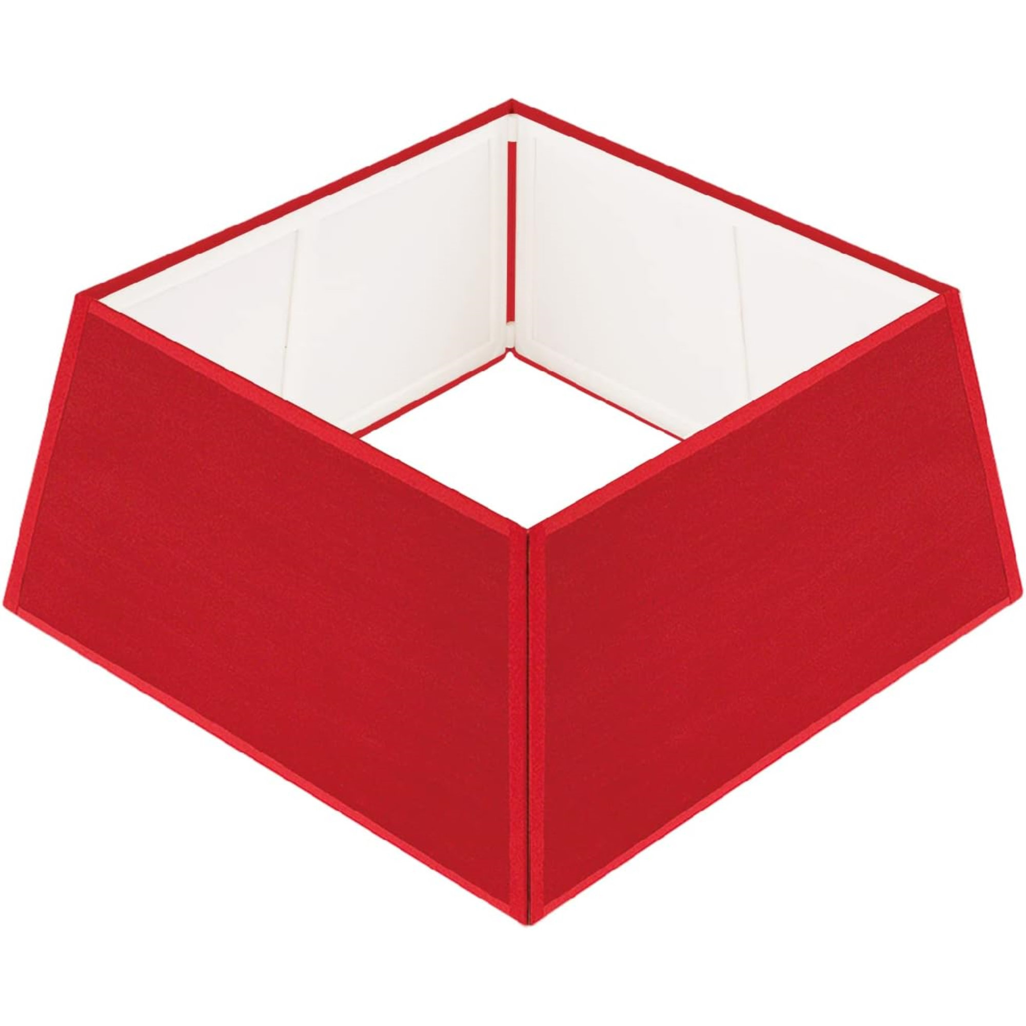 Canvas Christmas Tree Skirt, Red, 9" H x 20.5" W x 20.5" D