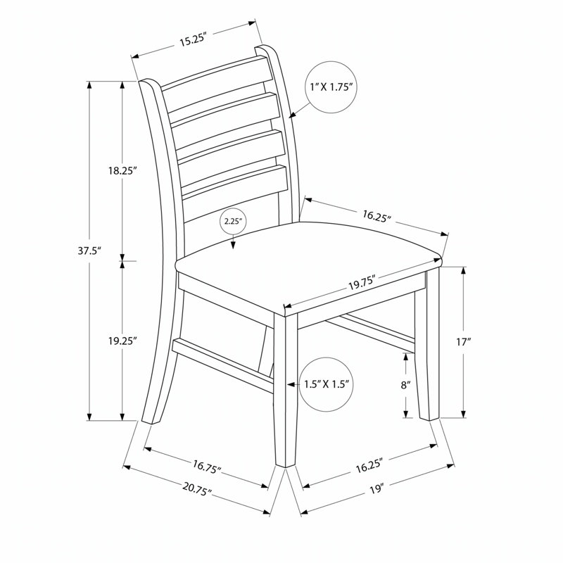 Élégantes chaises de salle à manger rembourrées transitionnelles, ensemble de 2, confortables et durables pour les cuisines et les salles à manger modernes