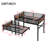 Full XL Over Full XL Metal Bunk Bed/Metal Loft Bed,Separable Bunk Beds,With Raised Security Fence,Walnut Color-1435645996