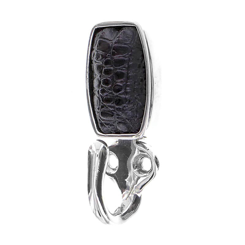 Equestre Metal Wall Wall Hook, Black, Polished Nickel