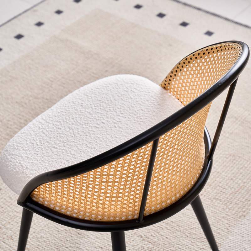 Cotton Blend Side Chair in White
