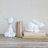 Stoneware Rabbit Shaped Lamp with Inline Switch