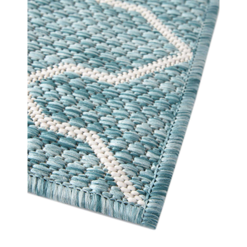 Geometric Indoor / Outdoor Rug, Rectangle 7'1" x 10'