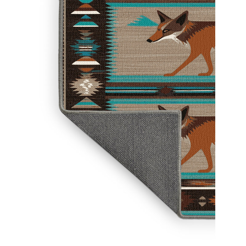 Tapis lavable Coyote Southwestern, Rectangle 4pi x 6 pi