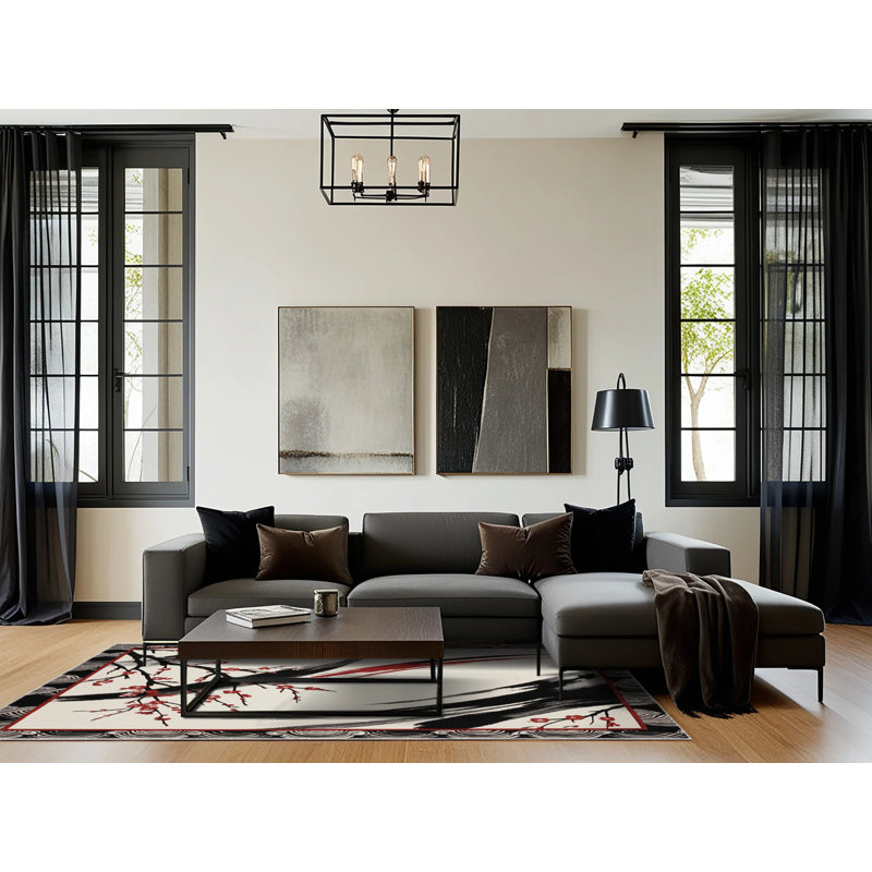 Cherry Breeze Rug, Square 7'